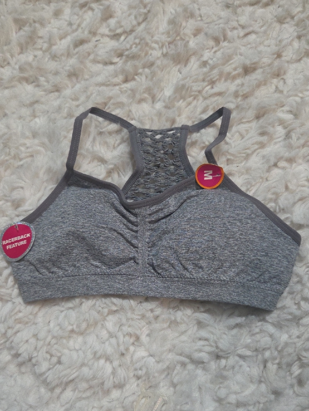 Maidenform Grey Racerback Lace-Back Bralette